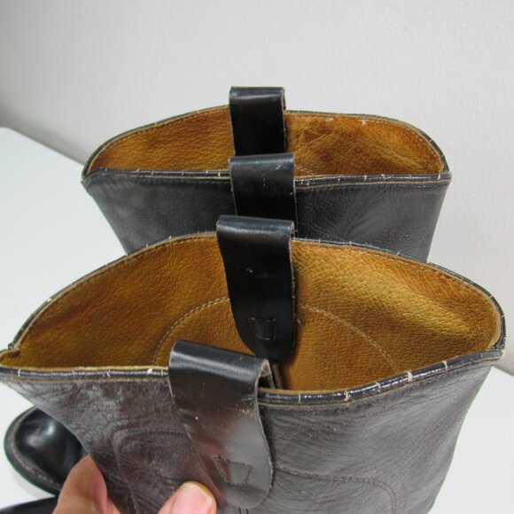 AVONITE Hypalon Oil Resistant Leather Men’s Cowboy Work Boots Black 9.5 EE USA - Picture 8 of 11